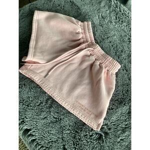 Comfrt Women's Pastel Edit Fleece Sweat Shorts Drawstring Light Pink‎ Size XS